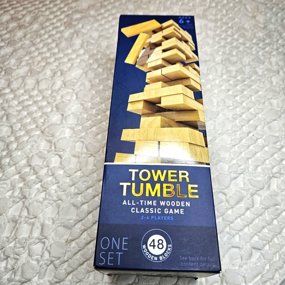 Tower Tumble Wooden Blocks Classic Game RMS 48 Wooden Blocks